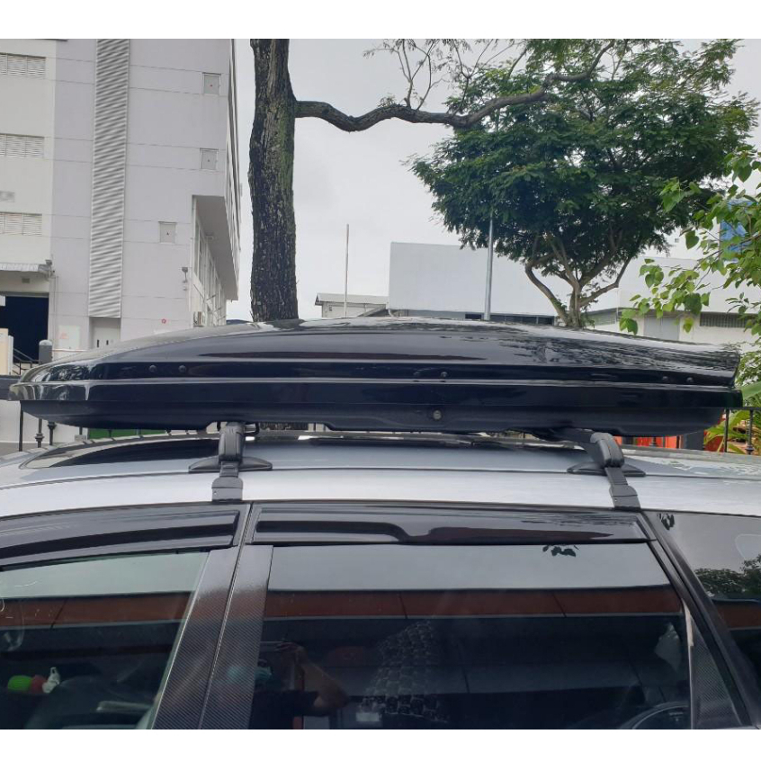 Roof box slim 650L import Glossy 1 set tinggal pasang