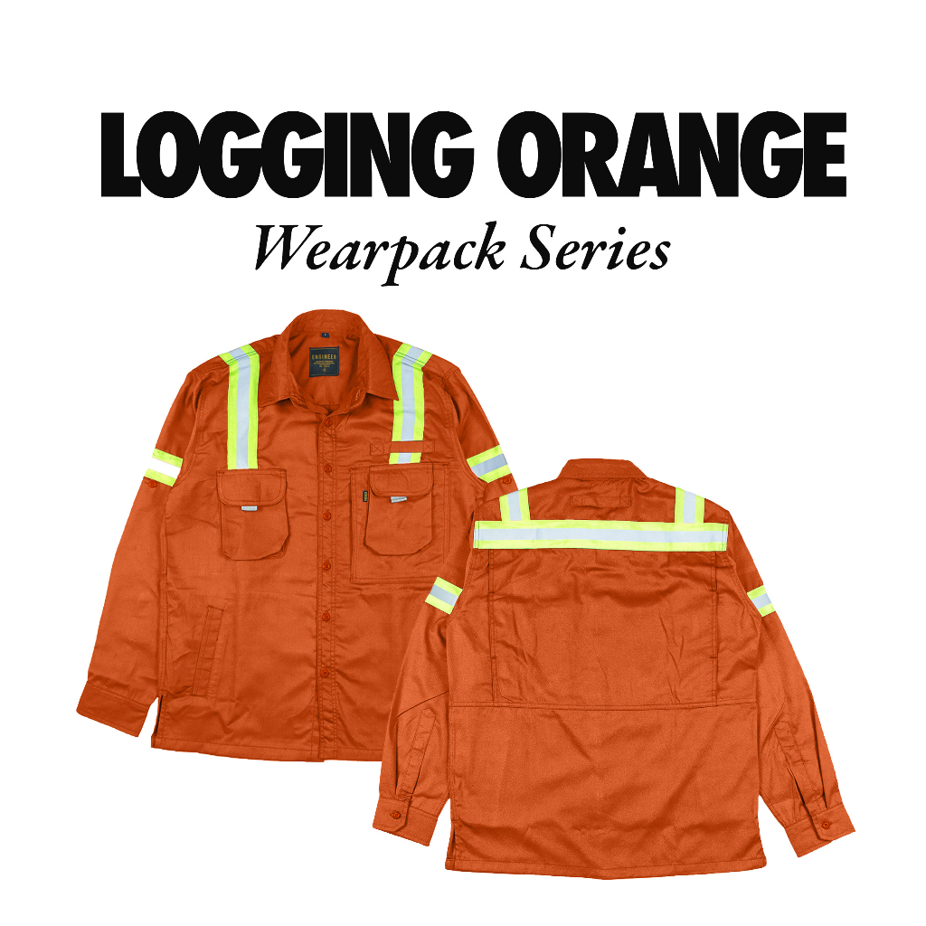 LOGGING WEARPACK ORANGE, Kemeja Panjang / Kemeja Kerja by ENGINEER