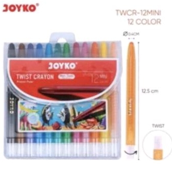 

Crayon putar mini joyko 12 warna
