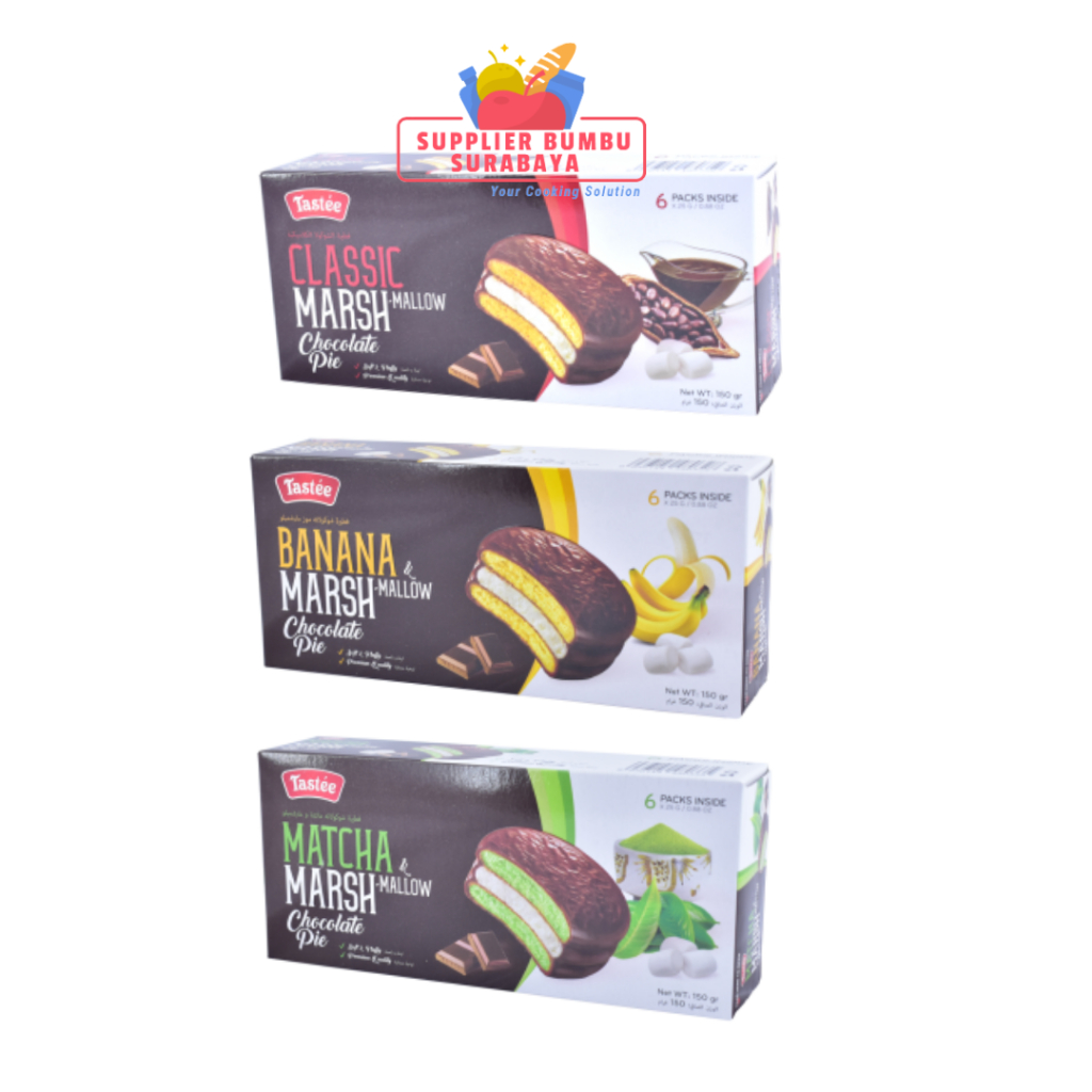 Tastee Marshmallow Chocolate Pie Classic Banana Matcha 150g