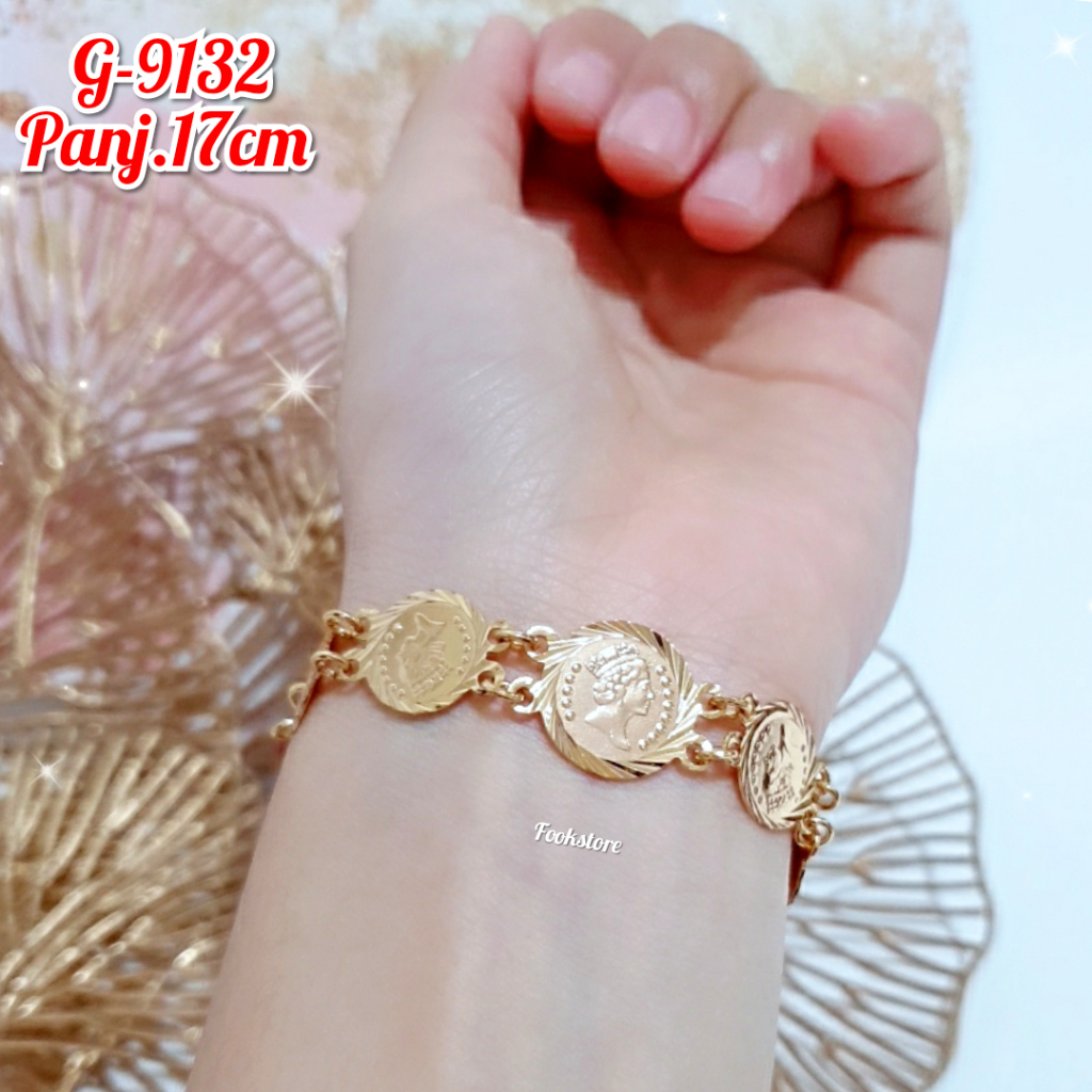 GELANG RANTAI DEWASA MOTIF COIN/G-9132