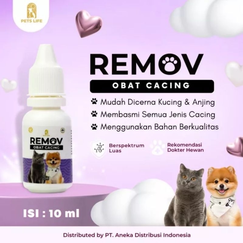 REMOV OBAT CACING KUCING DAN ANJING 10ML