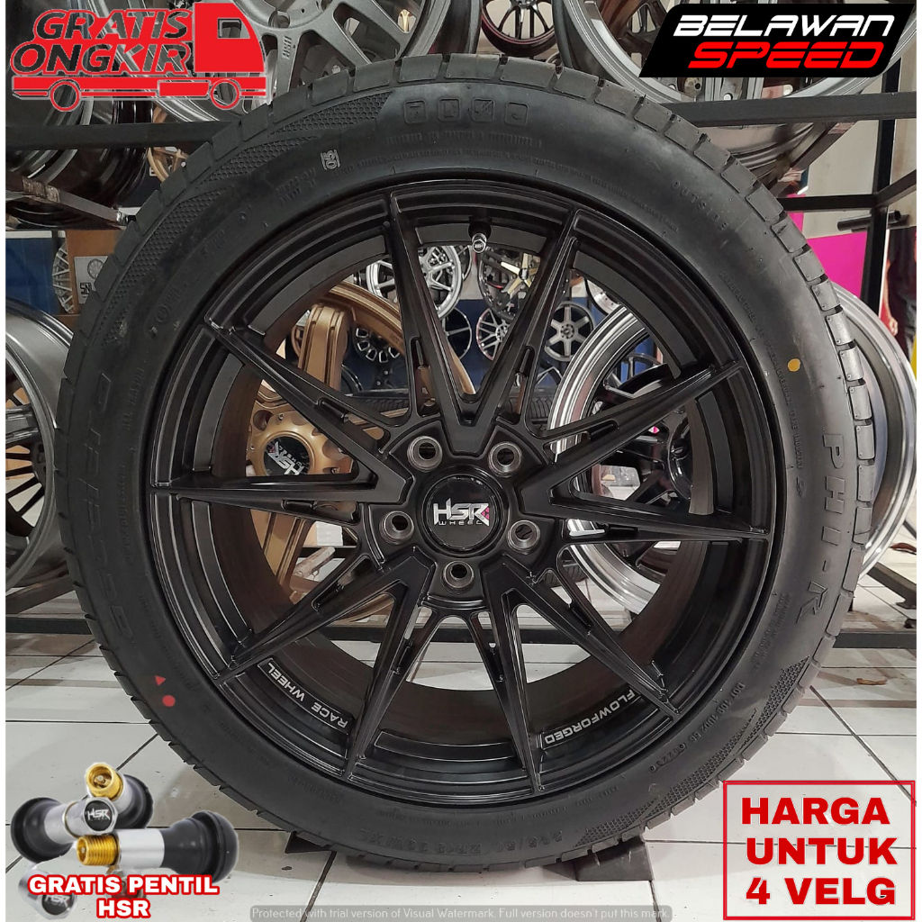 PAKETAN VELG MOBIL PLUS BAN RING 18 HSR SAMUI PCD 5X114,3 UNTUK HRV XPANDER INNOVA TERIOS RUSH CRV