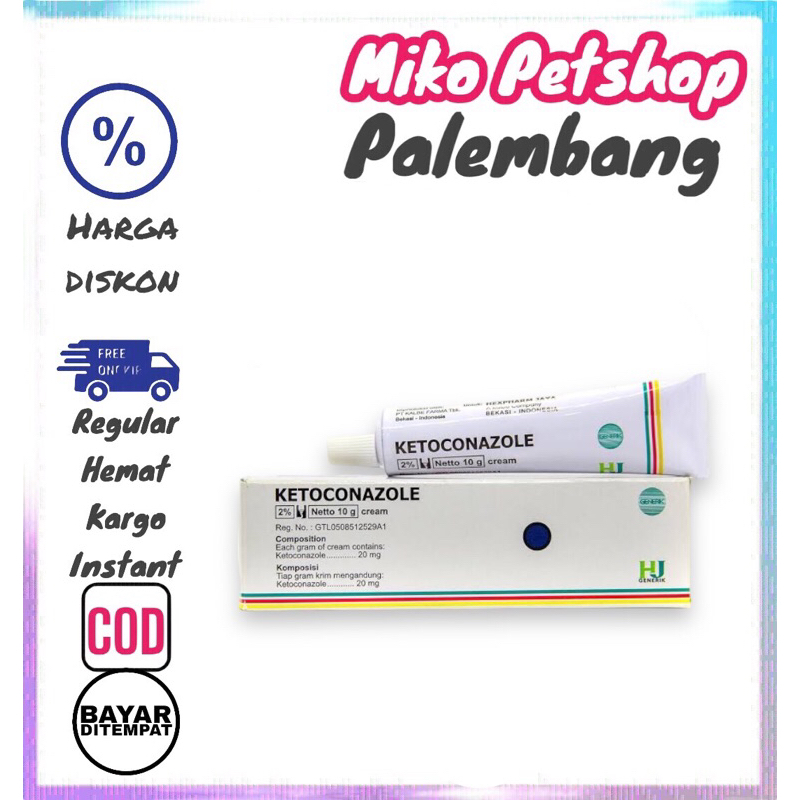 Salep Jamur Kucing KENTOCONAZOLE 10g / MICONAZOLE 10gr