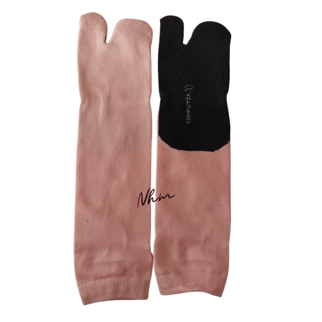 Kaos Kaki Wanita Jempol Nylon Tebal Muslimah Tapak Hitam