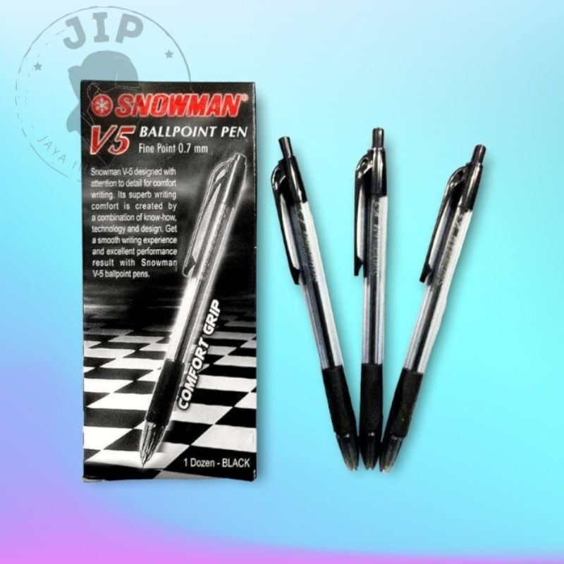

PCS Pulpen Klik Snowman V5 V8 Balpoin Cetek - Bulpen Faster Eceran - Bulpen joyko Original - Benefit Cool