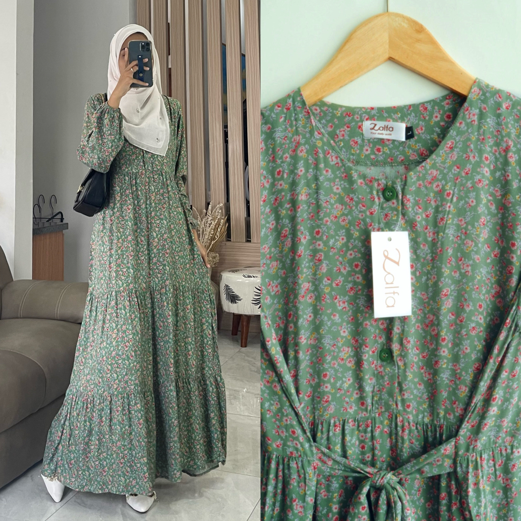 CELOSIA dress by ZALFA OUTFIT / gamis motif rayon