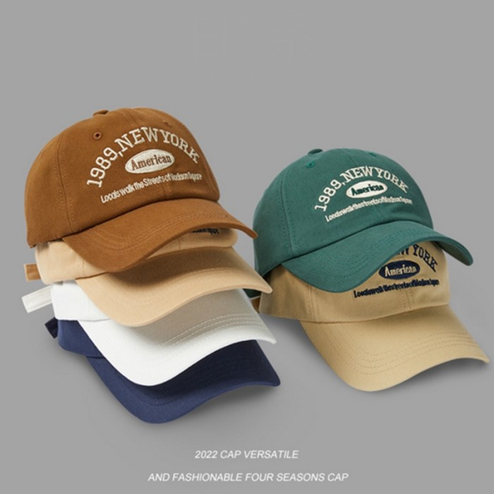Topi pria PREMIUM polos Snapback New York Fashion Olahraga Outdoor kekinian Wanita Korea E1U6 origin