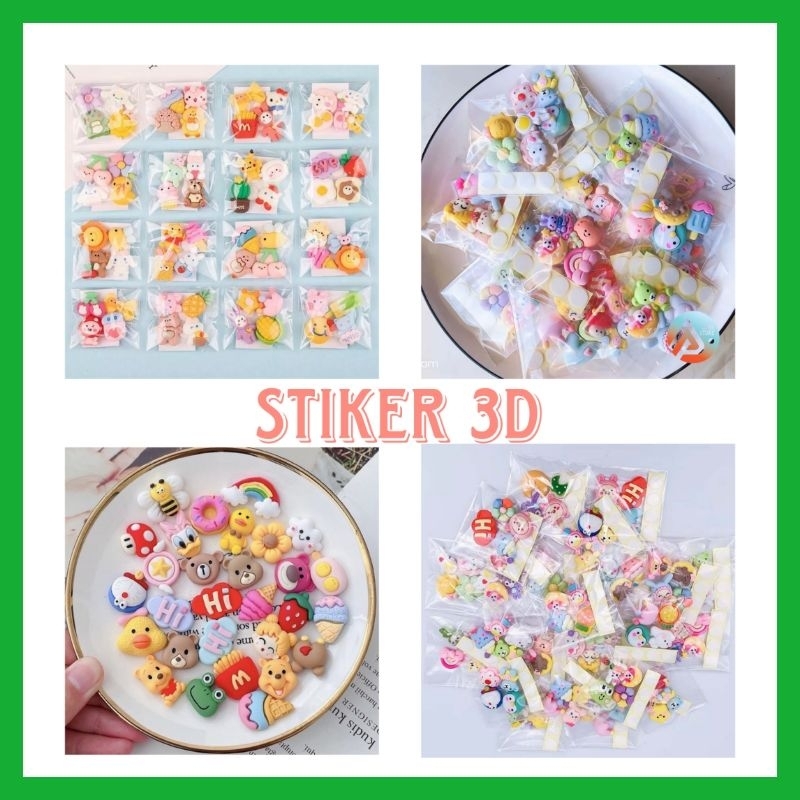 

Stiker 3D Timbul/ Isi 4 PCS