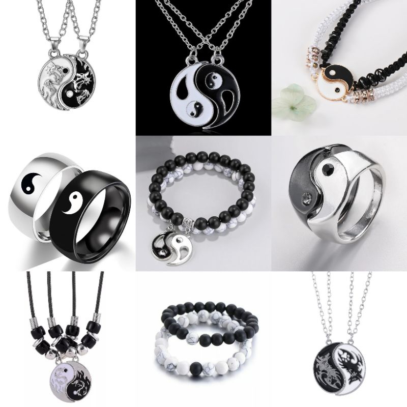 Kalung cincin yin yang couple