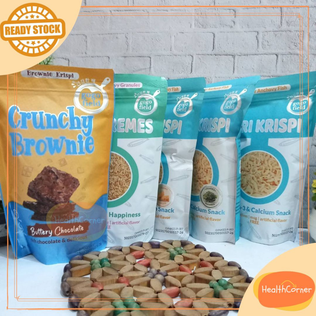 Gogofield Teri / Brownies Krispi Mpasi Omega 3 Crispy Anchovy Fish Non MSG - Brownis Crunchy Healthy Snack Kids Teri Kremes