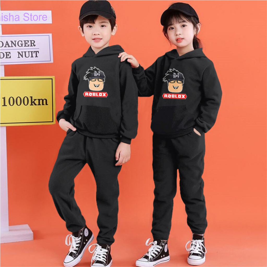 FenishaStore Setelan Sweater Hoodie Anak-anak ROBLOX Usia 4-13Tahun Bisa Bayar Ditempat COD