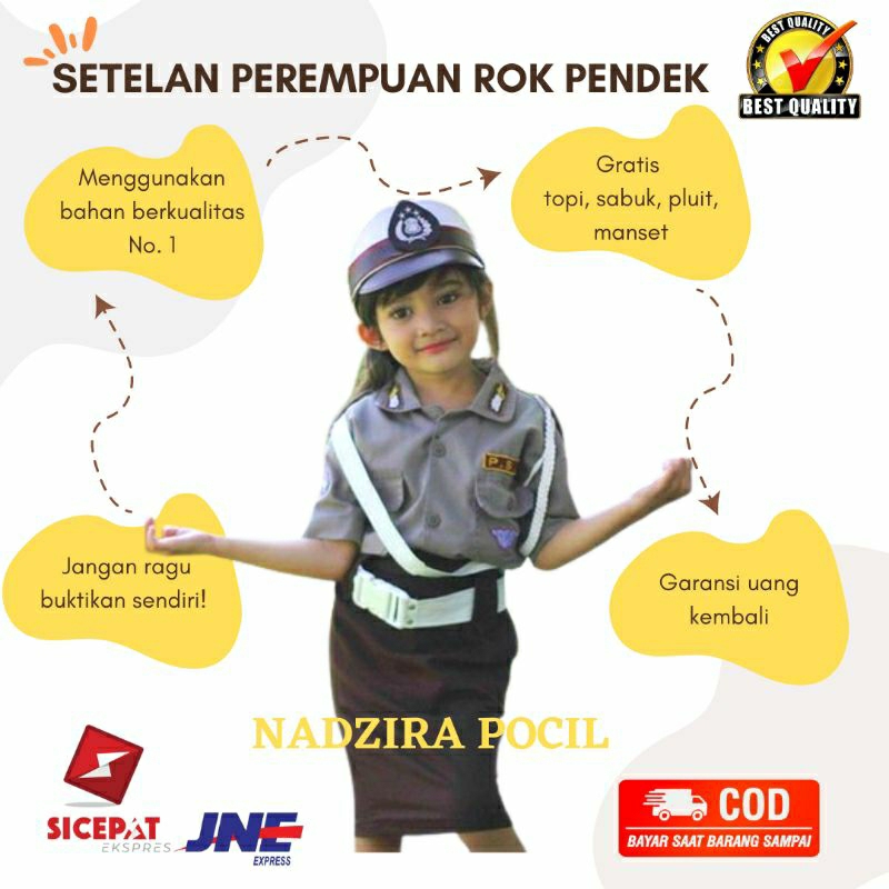 Baju Seragam Polisi Anak Laki Laki | Baju Polisi Anak Perempuan