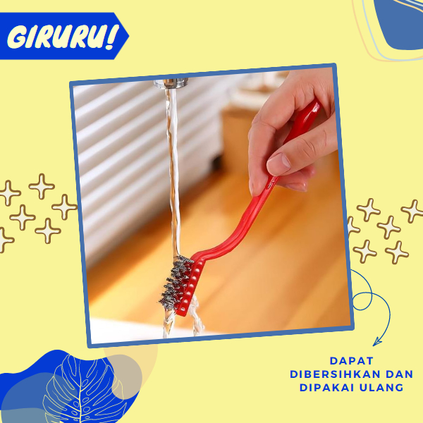 Sikat Kawat  3in1 Sikat Pembersih Noda Bandel 1 set Isi 3Pcs Wire Brush