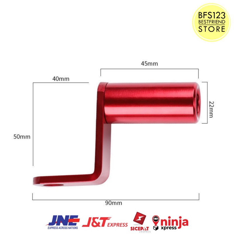 Breket Spion Dudukan Lampu Tembak Pasang di Spion Motor untuk Holder Lampu tambahan universal