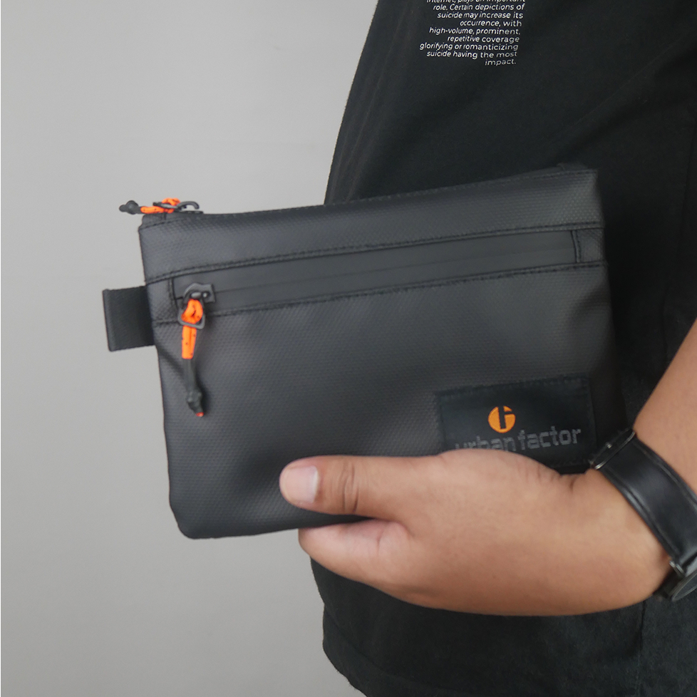 NINO BLACK |ManNeedMe x URBAN| Tas Clutch Pria Pouch Bag Tas Tangan Hand Bag ORIGINAL