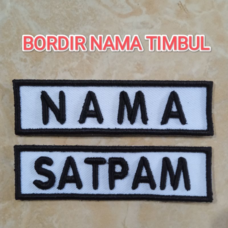 bordir bet badge nama TIMBUL