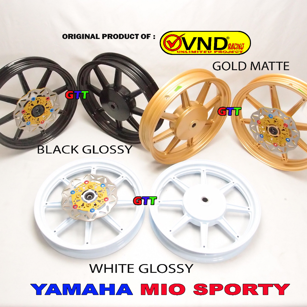VELG VROSSI & VND PALANG 8 CRYPTO MATIC YAMAHA MIO SPORTY SMILE, SOUL KARBU