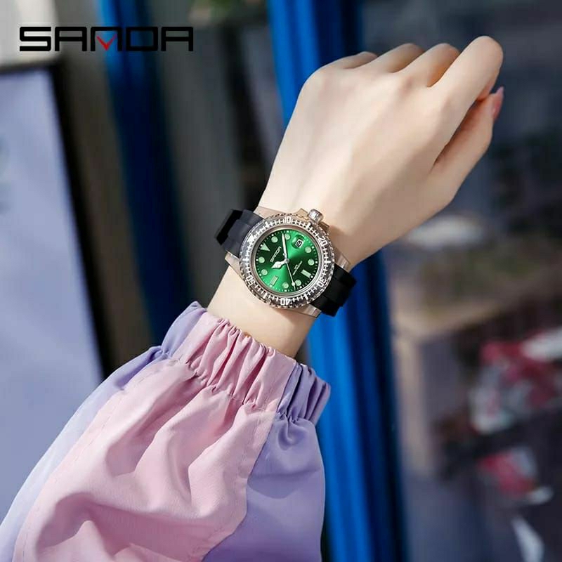 New Sale! Jam Tangan Rubber Analog Kulit Pria Sanda Lentur