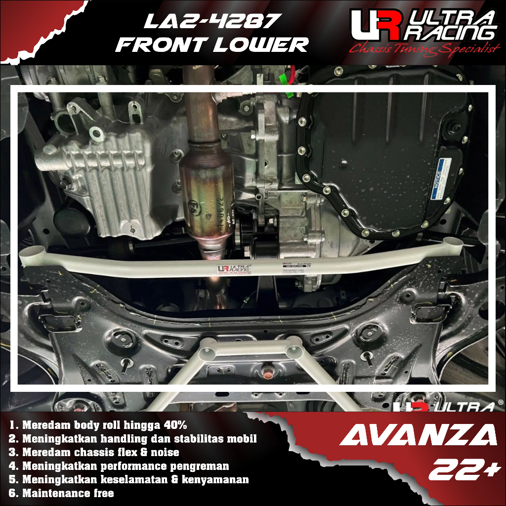 Aksesoris Strutbar Stabiliser Bar ULTRA RACING - Front lower (2 points) LA2-4287 Toyota Avanza 22+ -