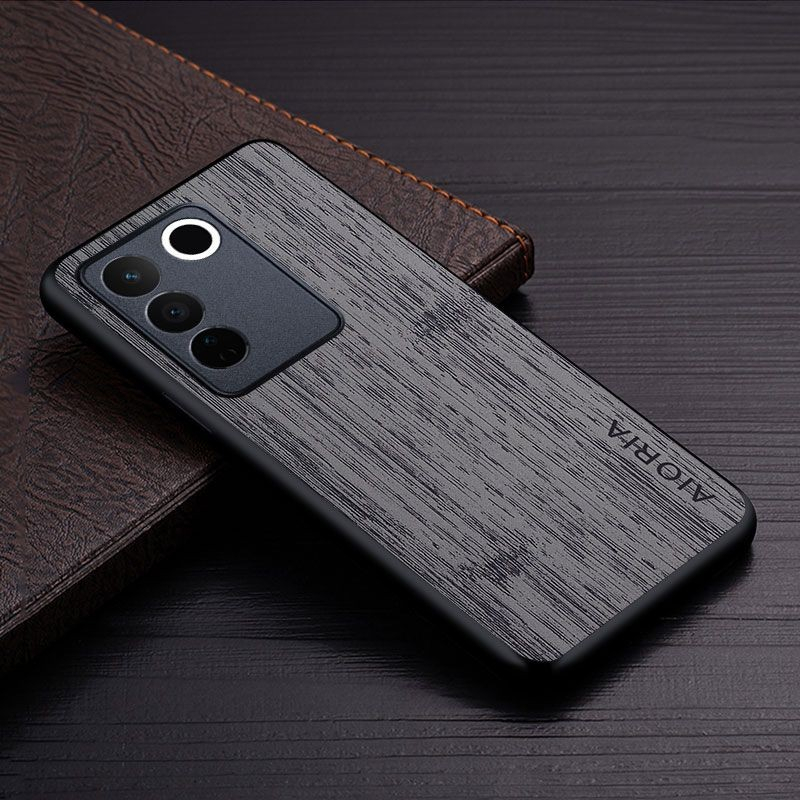 VIVO V27 5G / VIVO V27E SOFTCASE AIORIA WOOD CROSS PATTERN TPU SILIKON SOFT CASE COVER