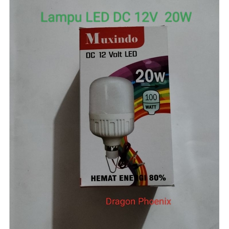 Lampu LED DC 12V/Lampu aki LED 20W Muxindo