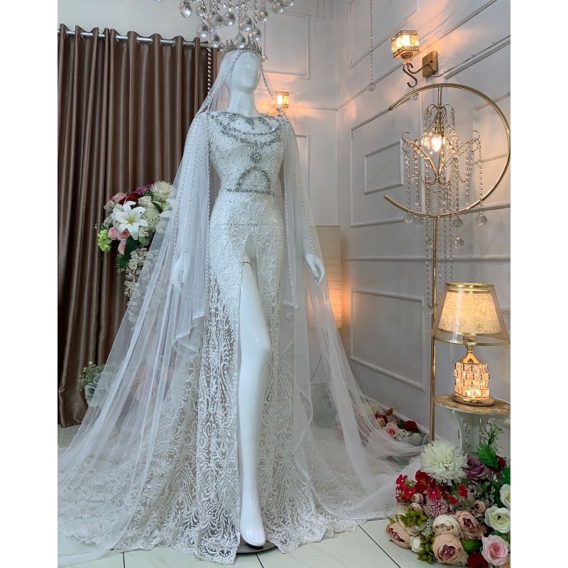 KEBAYA AKAD SEMATA KAKI FUL PEYET | KEBAYA  MURAH |GAUN GAUN PENGANTIN/AKAD MODREN KAKI/KEBAYA IBU