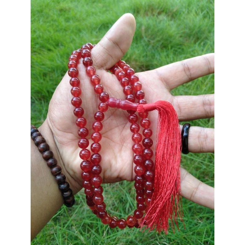 KALUNG TASBIH BATU GIOk MERAH 8mm