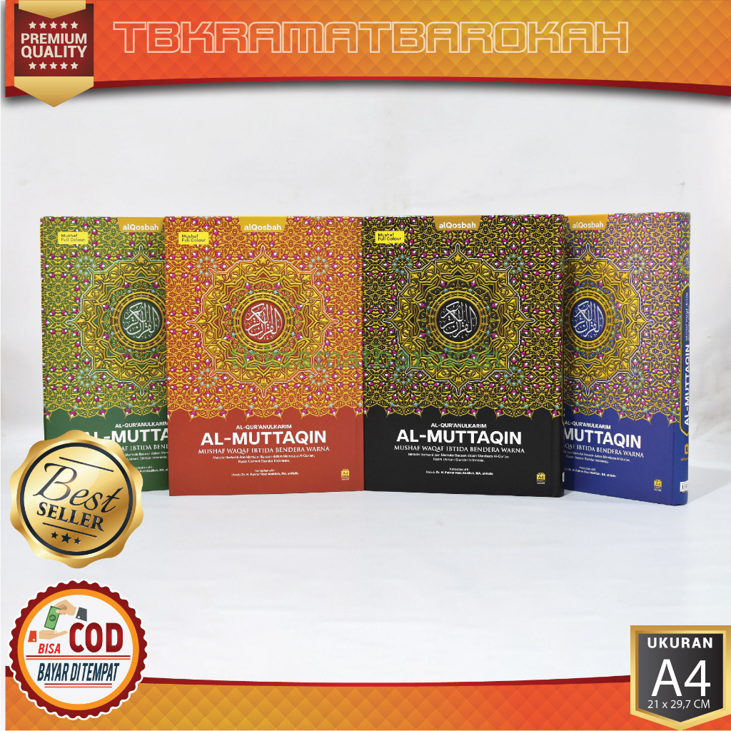 Alquran A4 Non Terjemah Al Muttaqin (21cm X 30cm) Wakaf Ibtida Alqosbah Alquran Tanda Lanjut Dan Ber