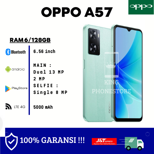 OPPO A57 RAM 6/128GB GARANSI 1 TAHUN