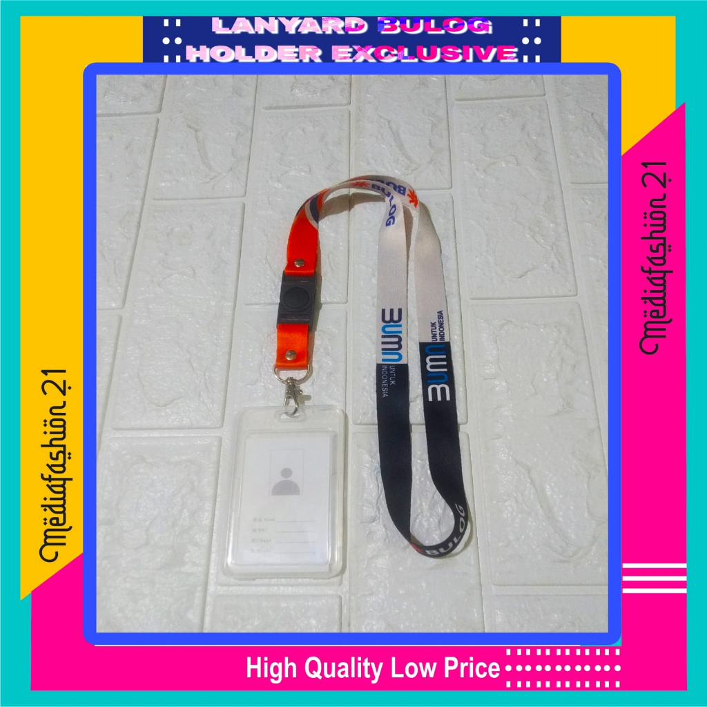 

Lanyard Tali Gantungan ID Card BULOG BUMN Free Strap Gantungan HP/Flashdisk