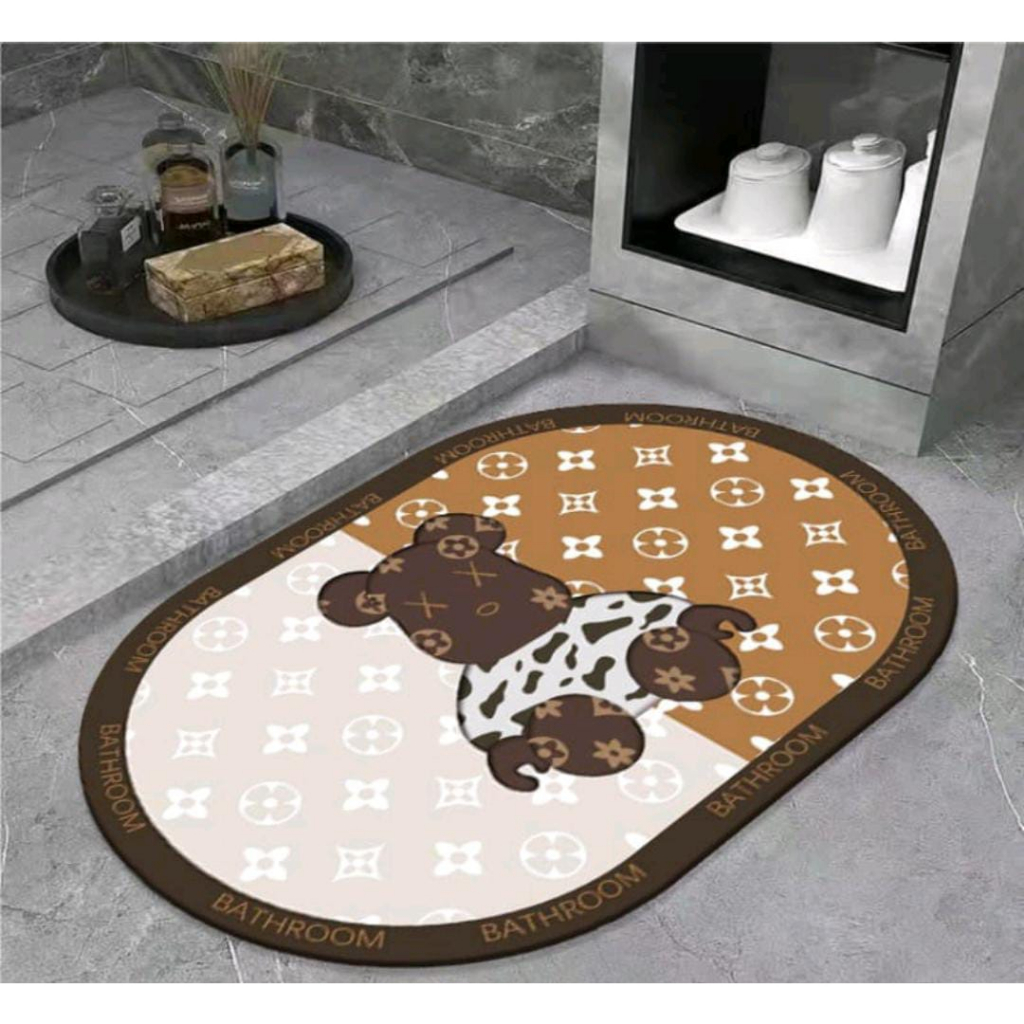 [ASS] Keset Kamar mandi  diatomite anti slip menyerap Air motif karakter