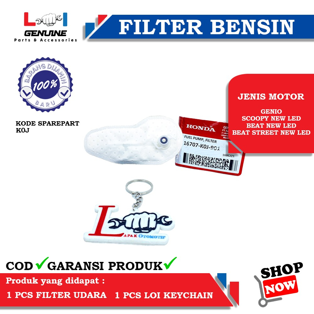 -LOI- FILTER BENSIN / PAMPERS BENSIN GENIO, BEAT STREET NEW, BEAT NEW, SCOOPY NEW K0J