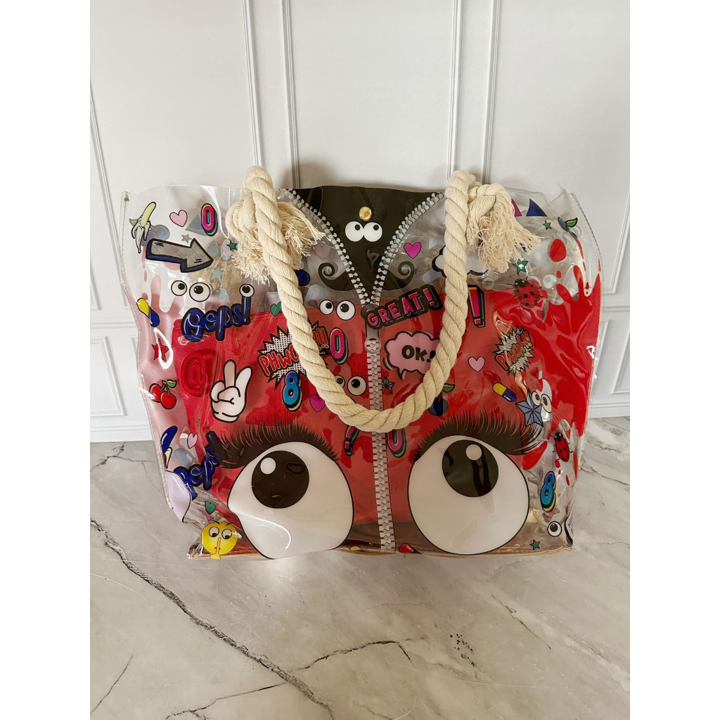 Fashion tote big eye bag in bag