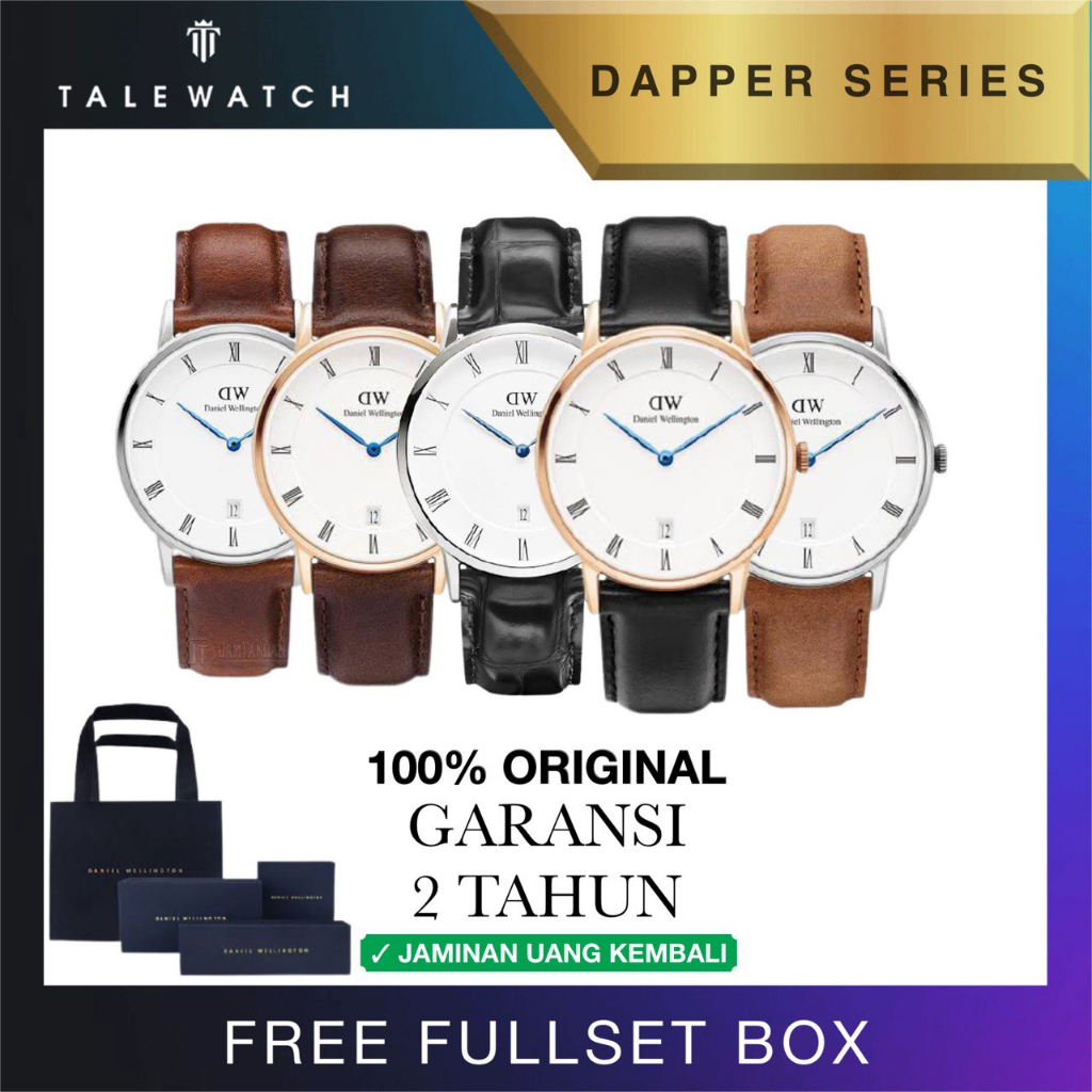 [100% ORIGINAL] Daniel Wellington Classic Dapper Series Jam Tangan Pria | Dw Free Box