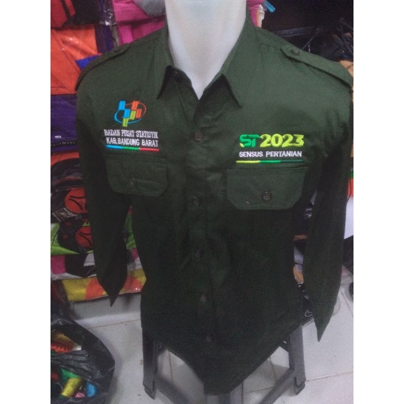 KEMEJA BPS ST2023 KABUPATEN PEMESANAN FULL BORDIR