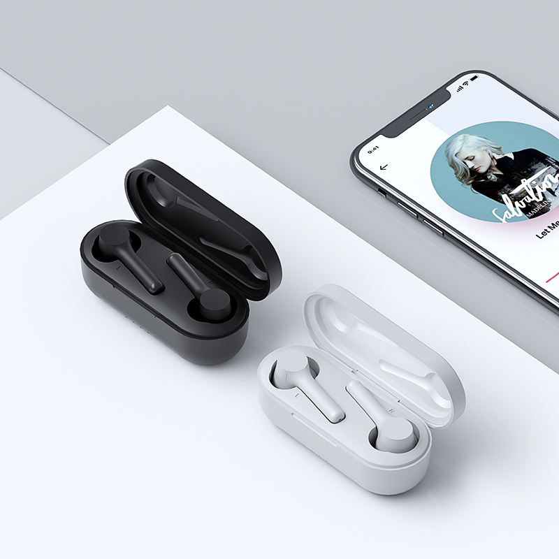 I92 True Wireless Stereo Earbuds bluetooth V5.0 IPX5 Waterproof Environmental Noise Cancellation Earphone -Putih