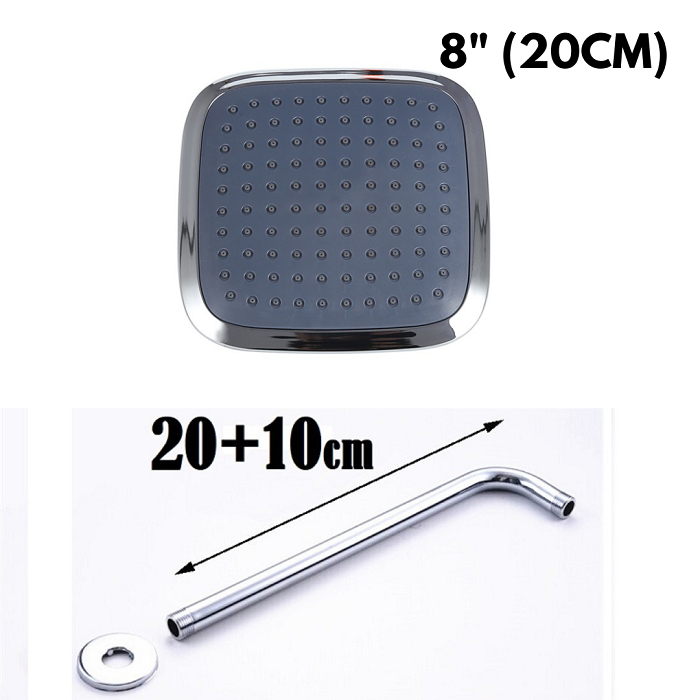Wall Shower Mandi 20cm Chrome 8&quot;/ Shower Tanam High Quality