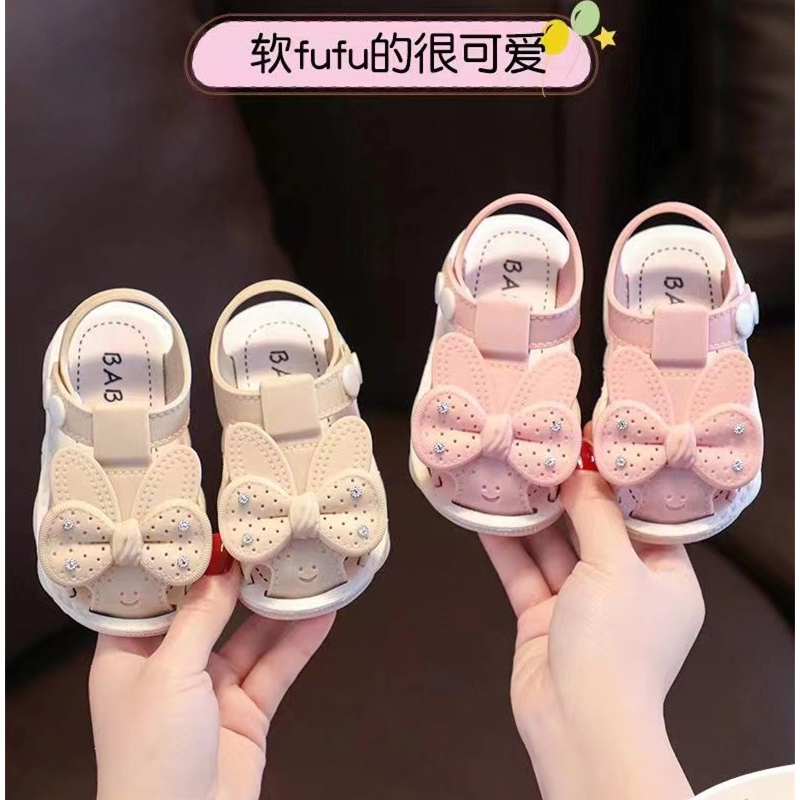 PROMO 10.10 PUNCAK ☀ACCBAYI☀ SA049 NEW  Sandal Flat Flower Anak Perempuan Lucu Lembut Import Termurah Kekinian Sendal Casual