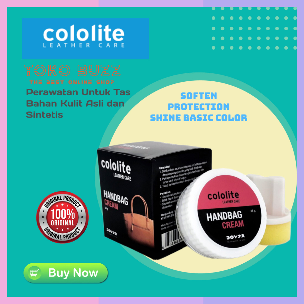 COLOLITE HANDBAG Cream Perawatan Tas Dompet Kulit Hand Bag Pouch Tas Kulit Premium Leather Care ORIGINAL Perawatan Tas Wanita Pria