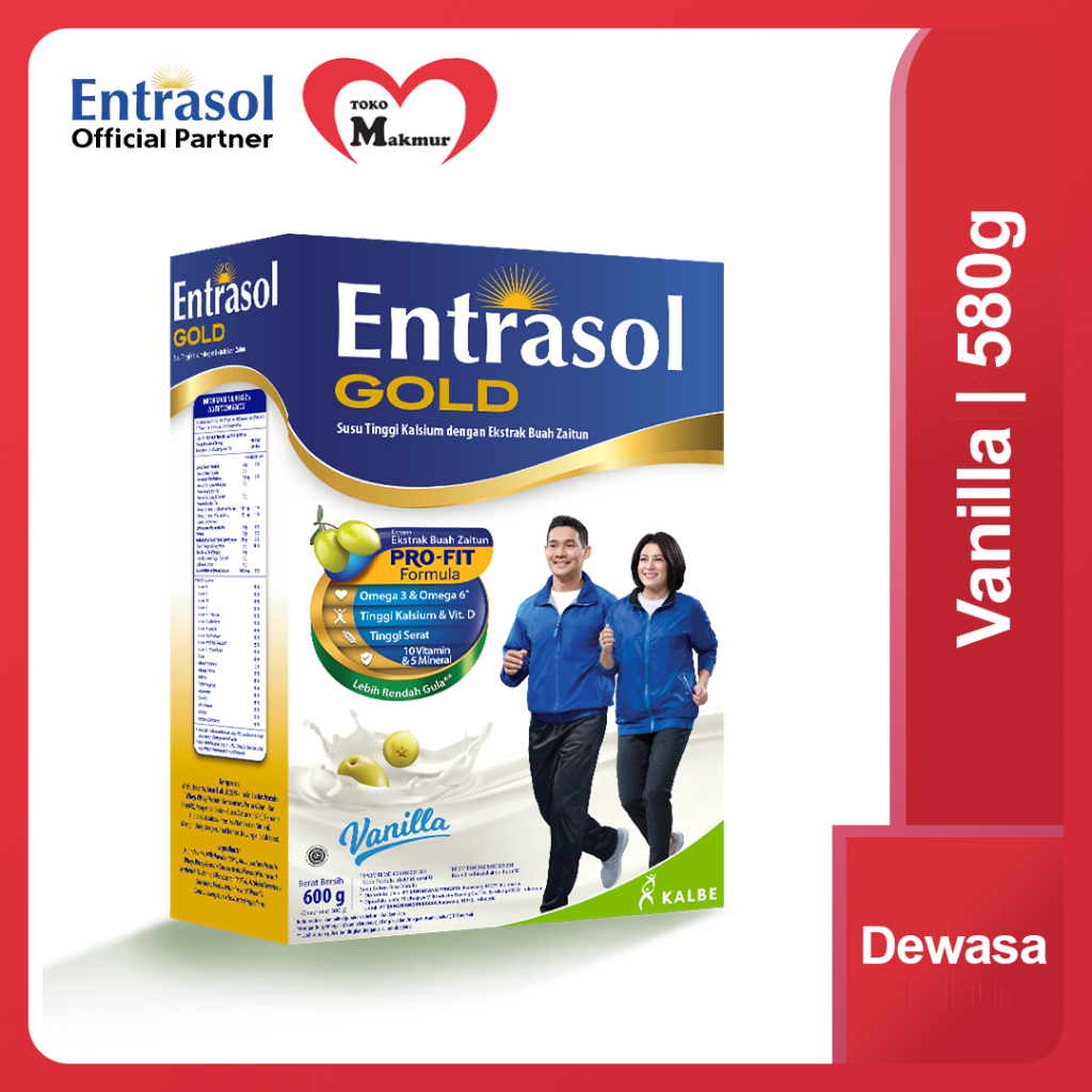 Entrasol Gold Coklat / Vanila 580gr / Toko Makmur Online