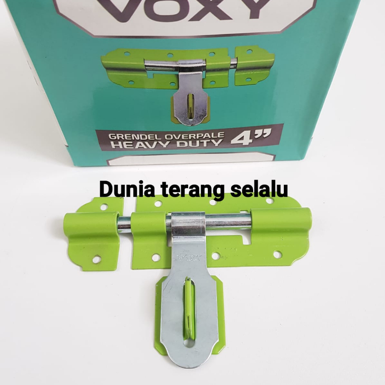 Gerendel Overpale VOXY HIJAU 4 in HD Tebal Kuat - Grendel Overpale Heavy Duty 4&quot; Hijau - GTK 4 Grendel dengan Tempat Kunci - Gerendel Overval VOXY