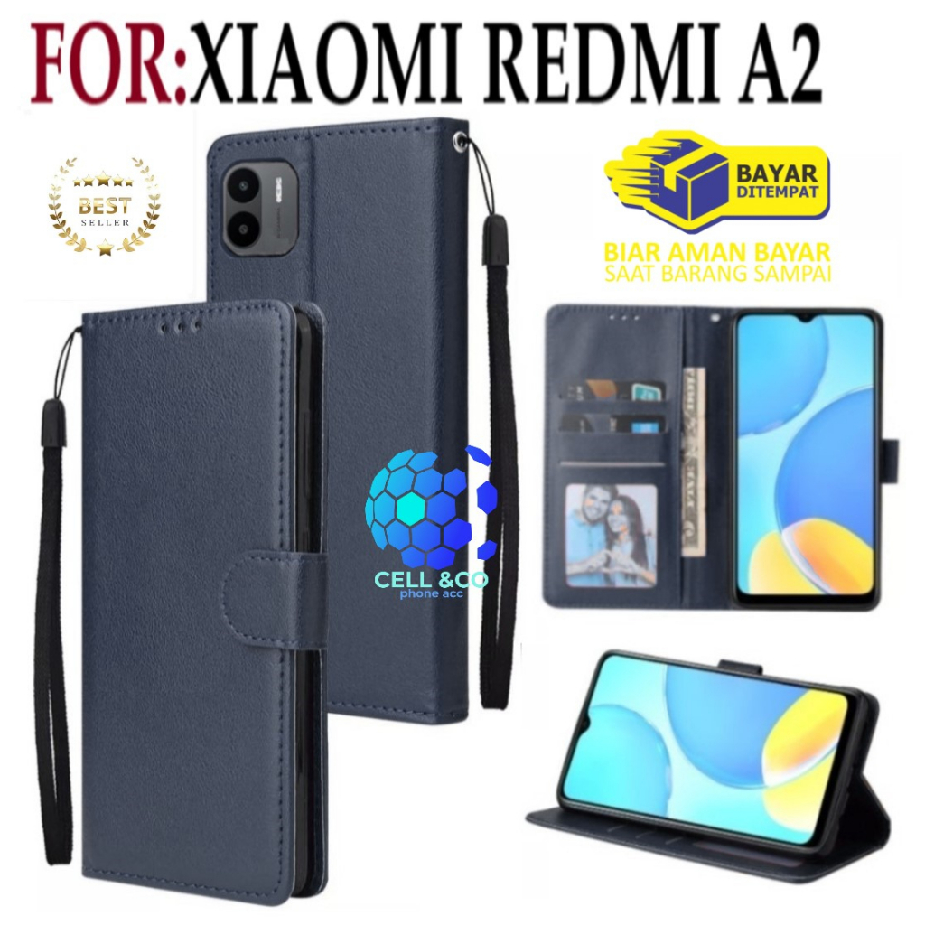 Flip cover XIAOMI REDMI A2 2023 Flip case buka tutup kesing hp casing hp flip case leather wallet