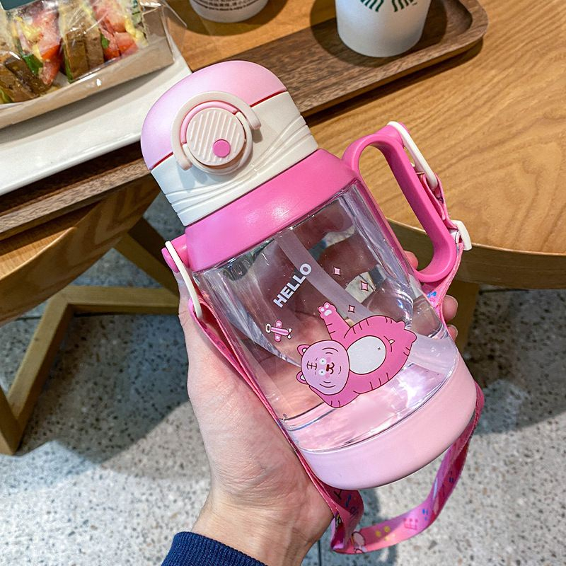 Botol Minum Anak / Botol Baby Tali Karakter Anak-Anak 500ML BPA FREE 0907