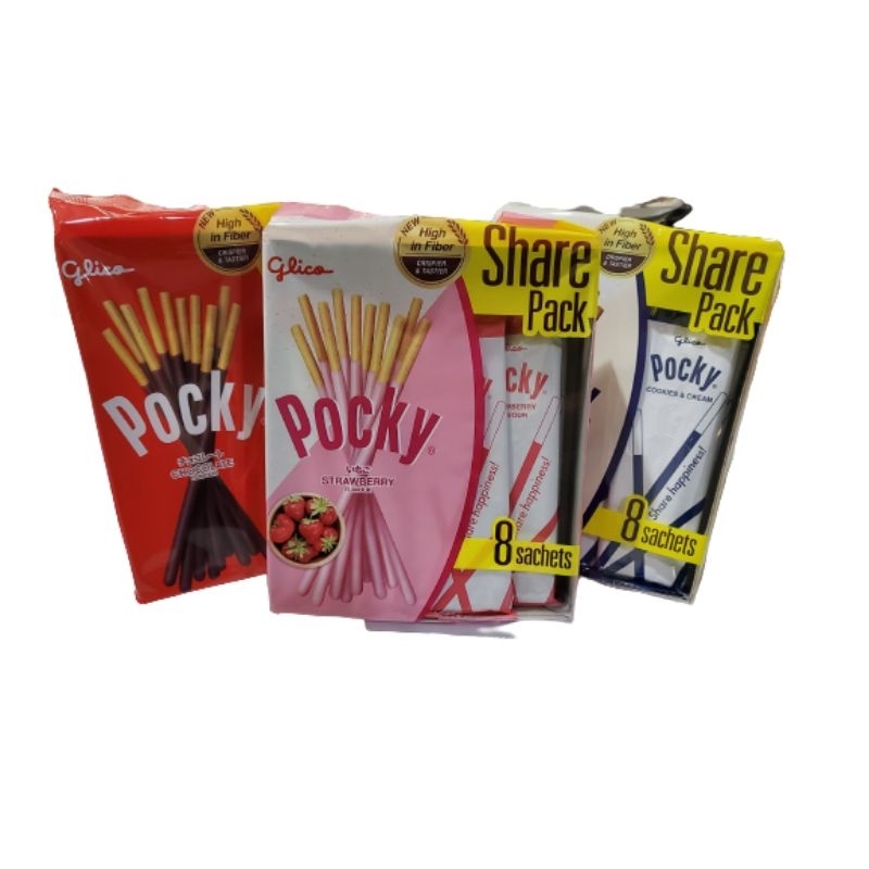 cokelat coklat pocky stick share pack 1 pack isi 8 sachets