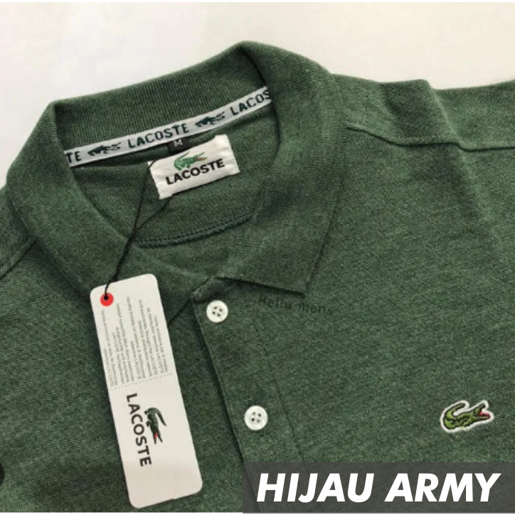 KAOS POLO HIJAU ARMY / KAOS POLO PRIA / KAOS POLO YANGAN PENDEK