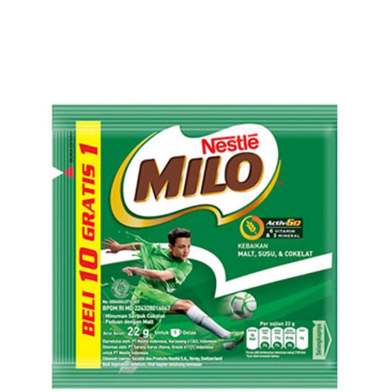 

Susu Milo 22 gram 1 renceng isi 10 sachet