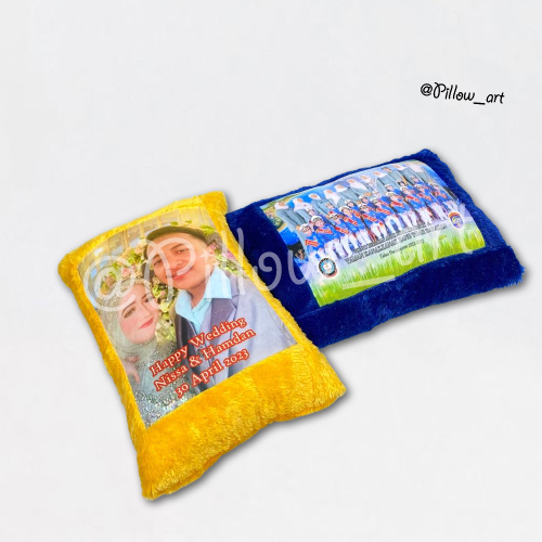 Pillowart - Bantal Foto Custom Bulu Rasfur Ukuran 60 x 40 cm / Hadiah - ART016