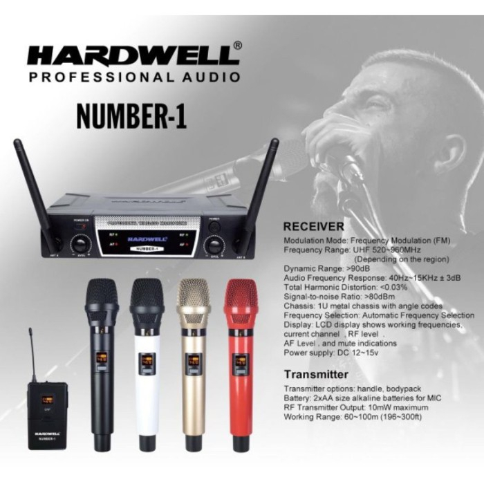 MIC WIRELESS HARDWELL NUMBER 1 Microphone HARDWELL NUMBER 1 Ori