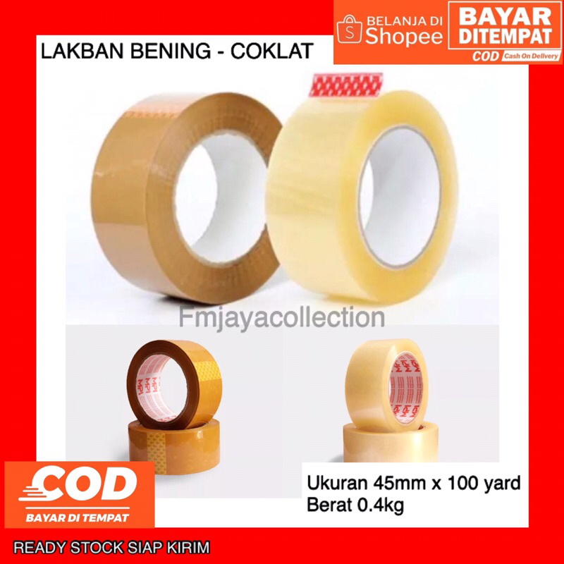 

26 LAKBAN BESAR 45MM x 100 YARD || LAKBAN BENING - COKLAT MITRAN PACK || LAKBAN BESAR HARGA EKONOMIS